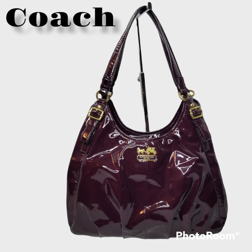 Coach Maggie Madison Shoulder bag Handbag Purple Plum